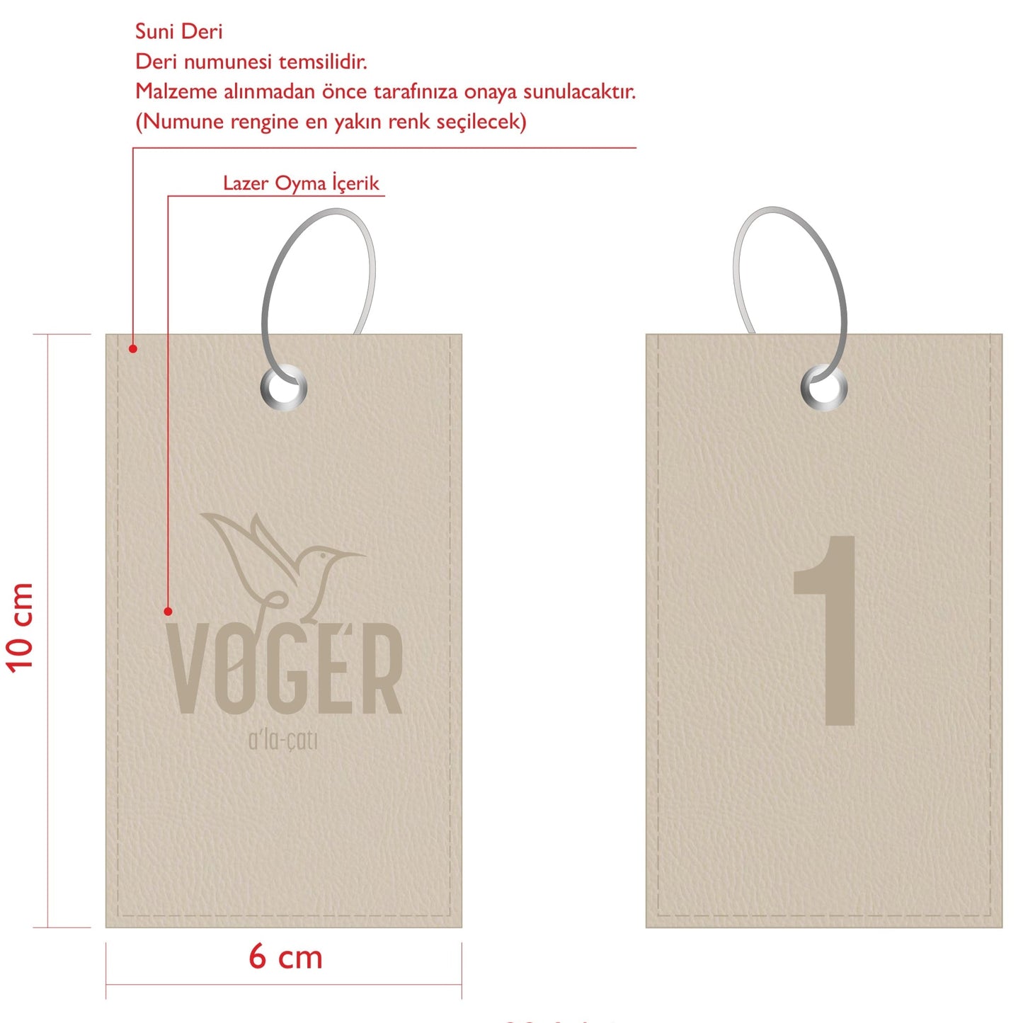 Custom Order – Leather Keychain Voger Alaçatı-2 - Otimsan Shop