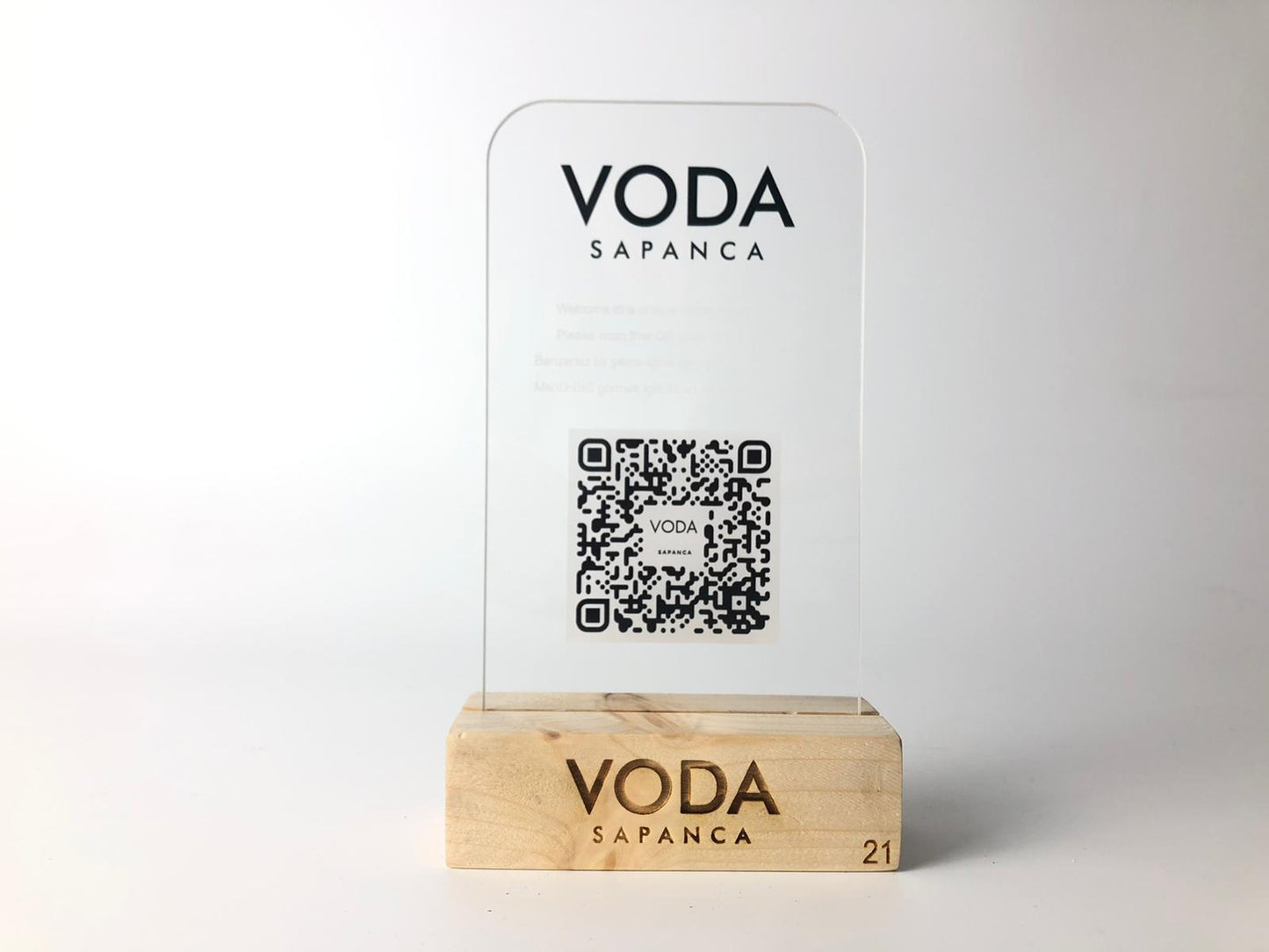 Acrylic QR Code Menu Stand - Otimsan Shop
