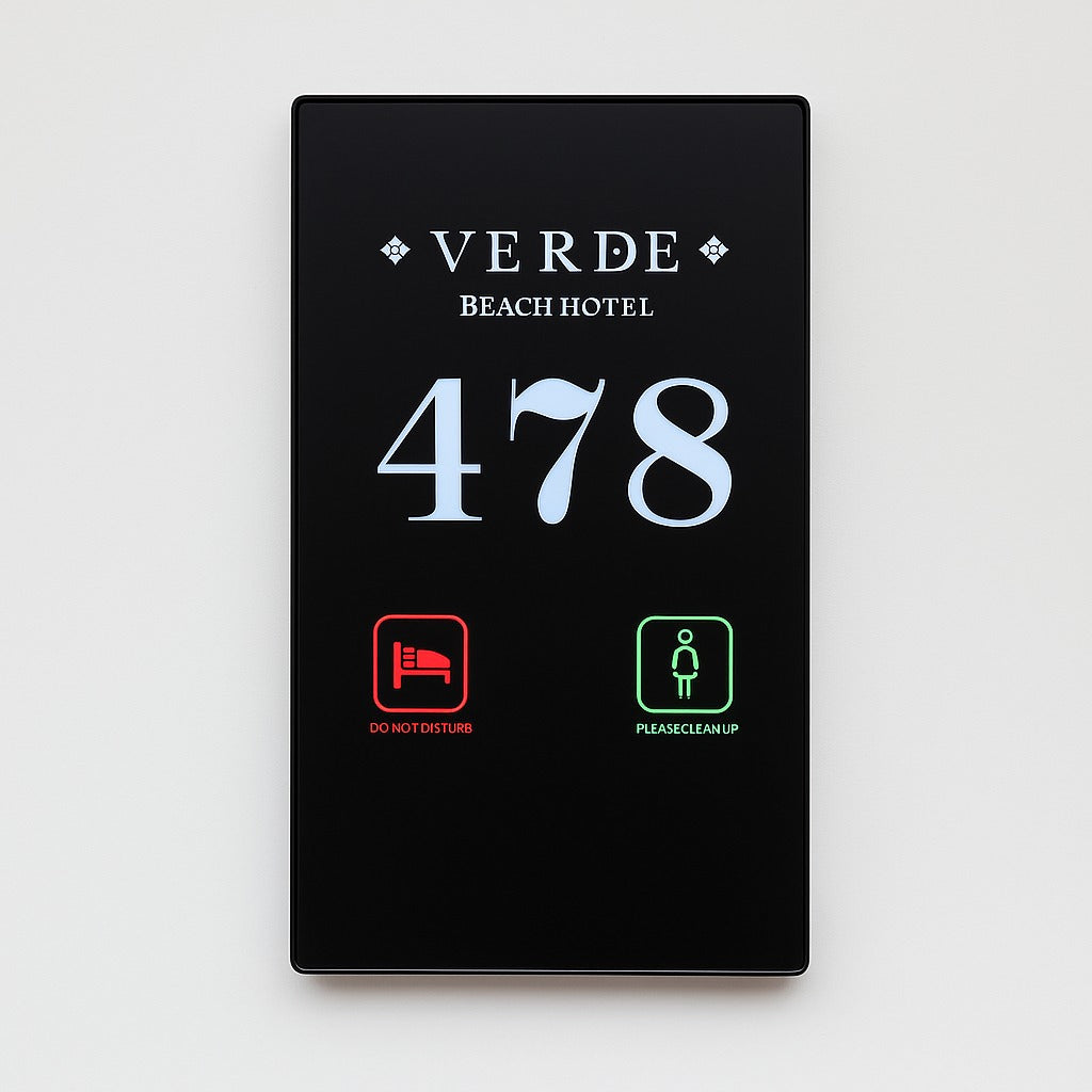 Smart Room Number Panel – LED Illuminated, Do Not Disturb (DND) & Cleaning Indicator - Otimsan Shop