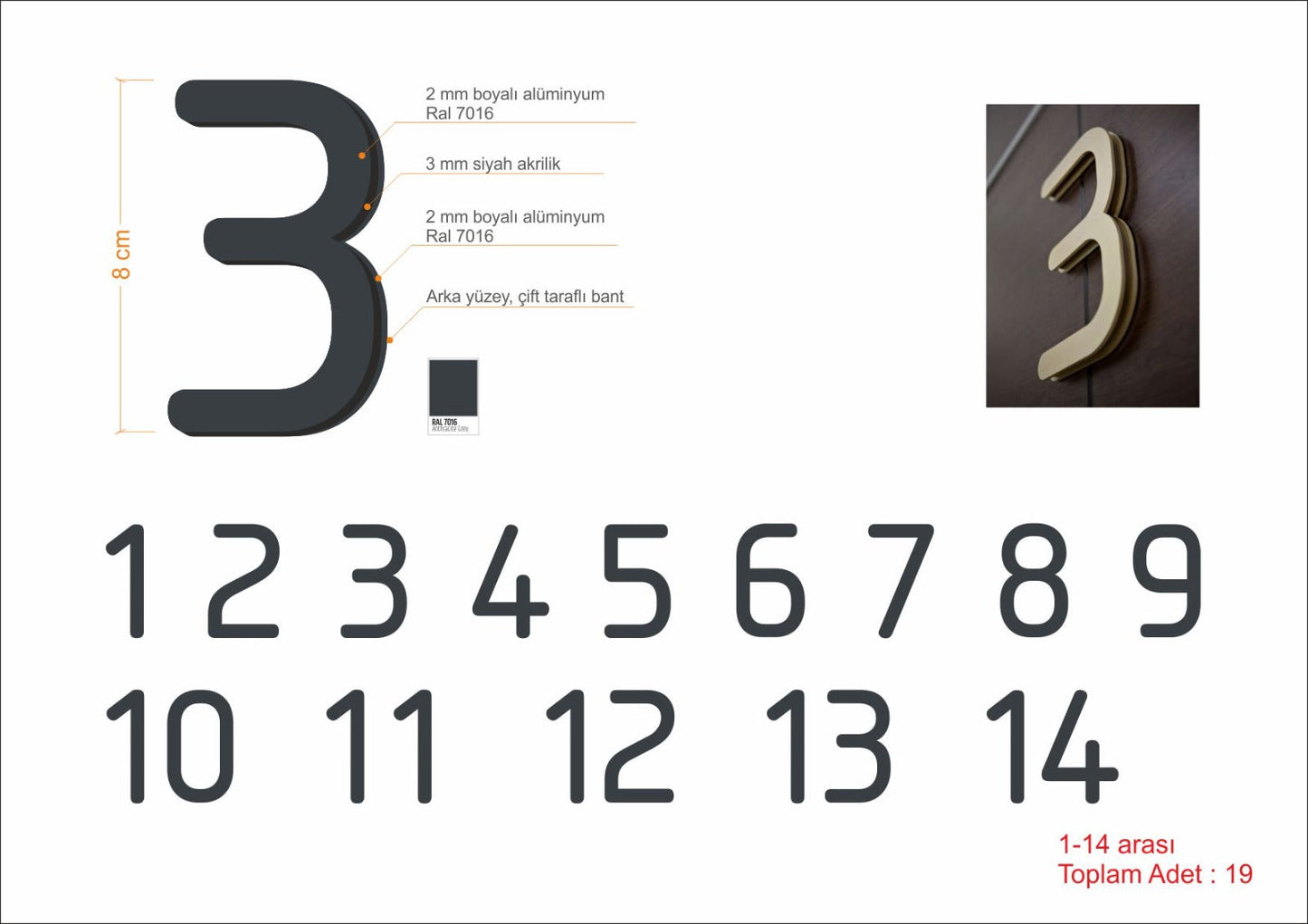 Custom Order – Acrylic Room Number - Otimsan Shop