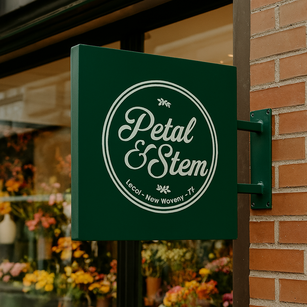 Double-Sided Durable Store Sign | Square, Printed Brand Logo - Otimsan Shop