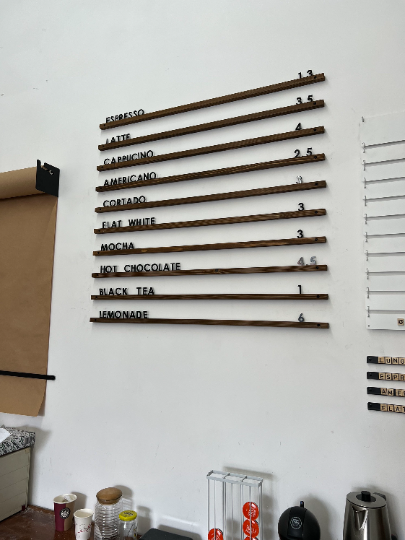 Wooden Slat Changeable Menu Board - Daily Menu Solution for Cafés and Coffee Shops - Otimsan Shop