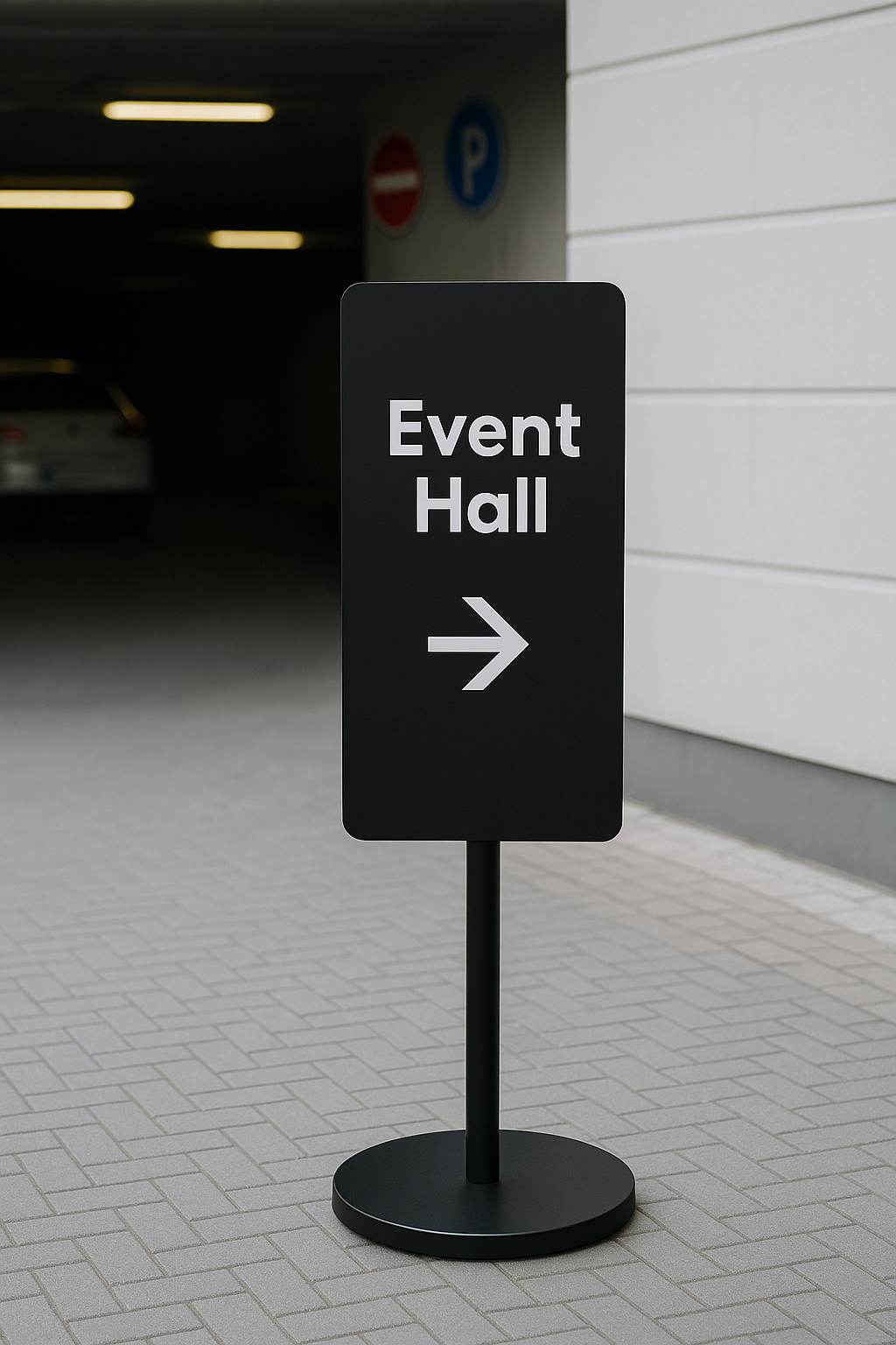 Freestanding Directional Sign | Metal Information Board for Events, Parking Areas, and Entrances - Otimsan Shop