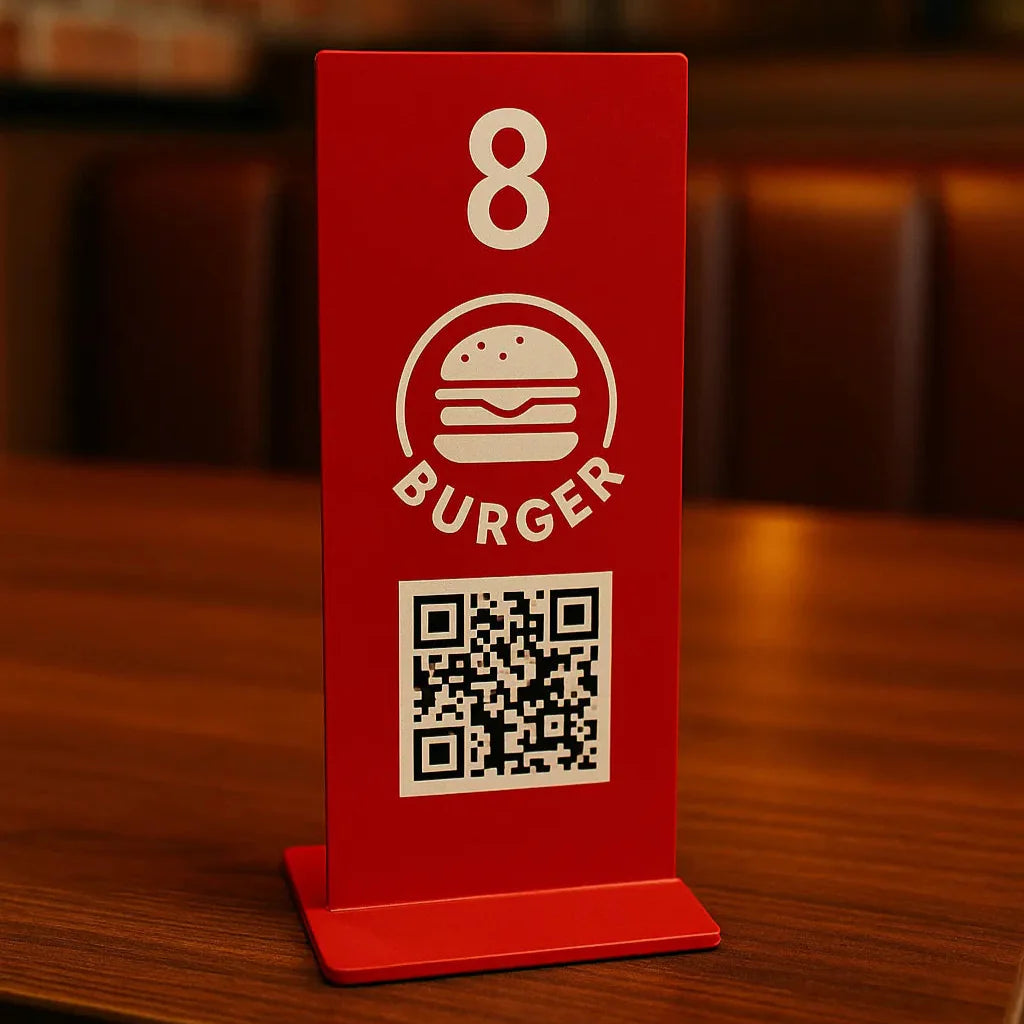 QR Code Menu Stand | Double-Sided Tabletop Menu Solution for Restaurants & Cafés - Otimsan Shop