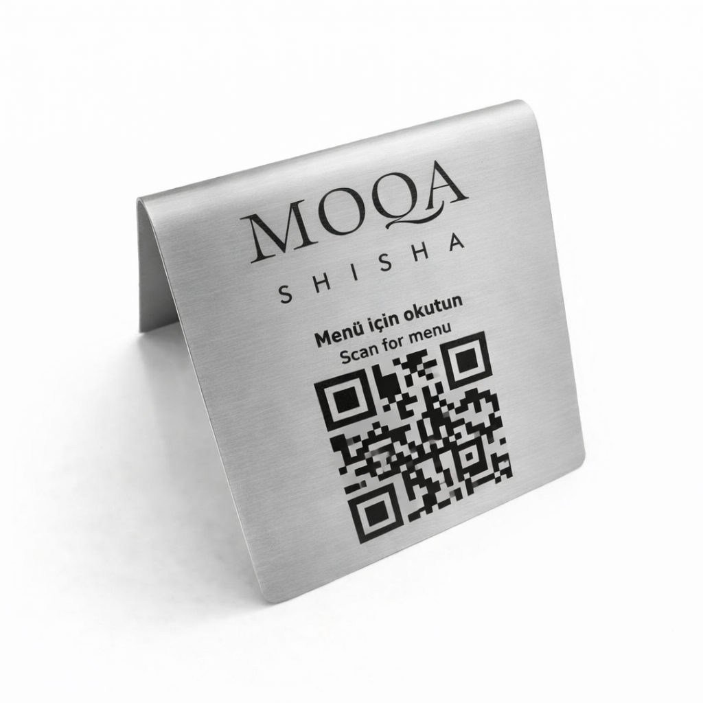 Metal Digital Menu Stand | Desktop Information Solution for Cafés and Restaurants - Otimsan Shop