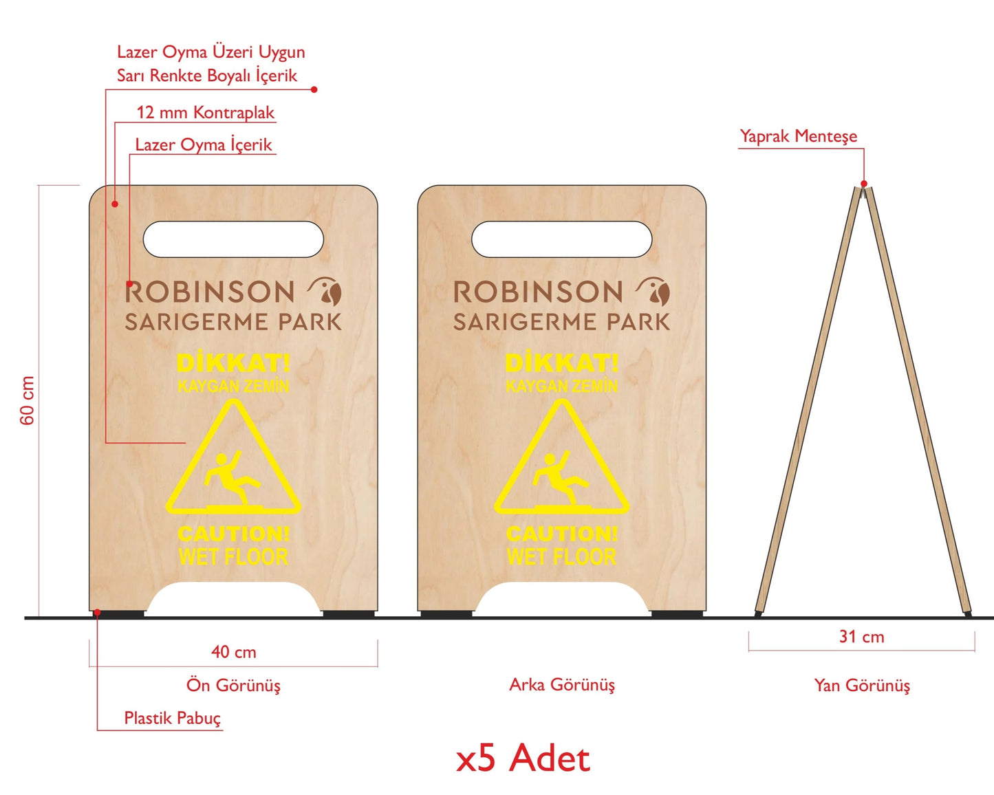 Custom Order – Robinson Wet Floor Sign - Otimsan Shop