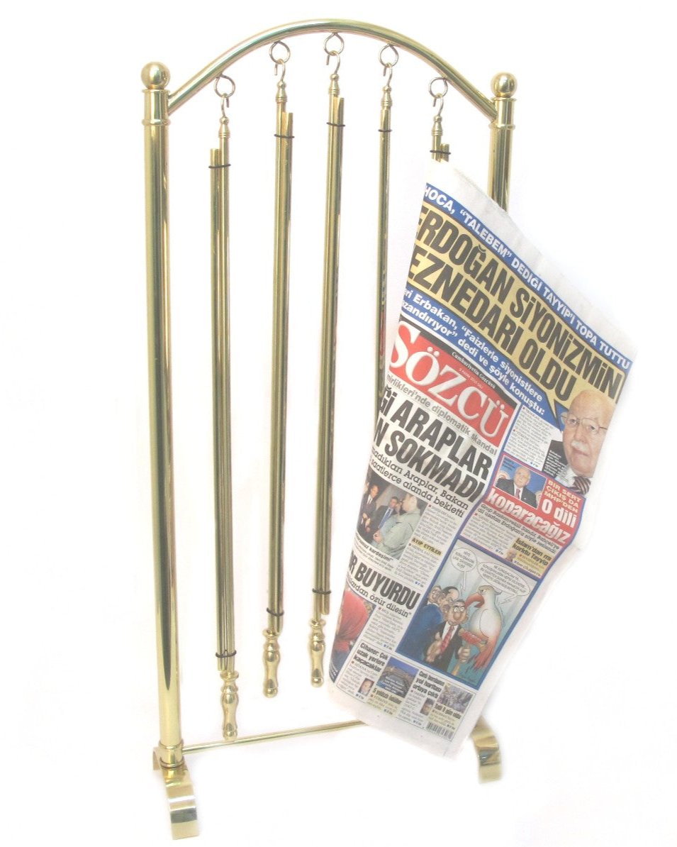 Brass Newspaper Holder - Otimsan Shop
