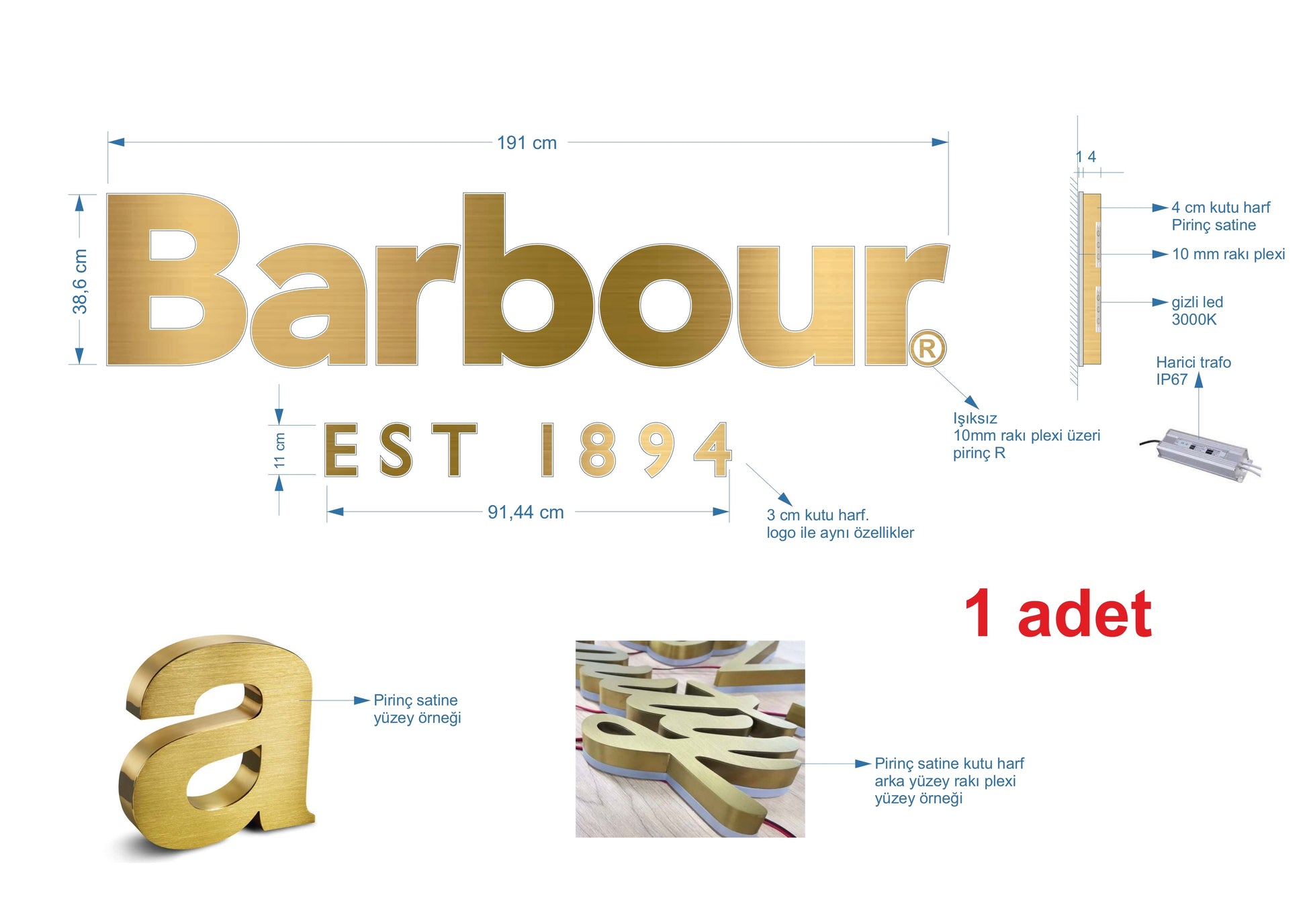 Barbour Entrance Sign - Otimsan Shop