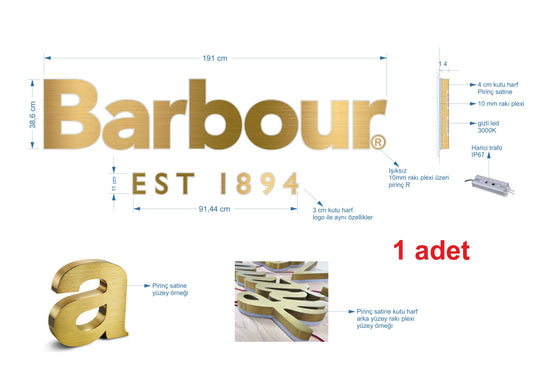 Barbour Entrance Sign - Otimsan Shop