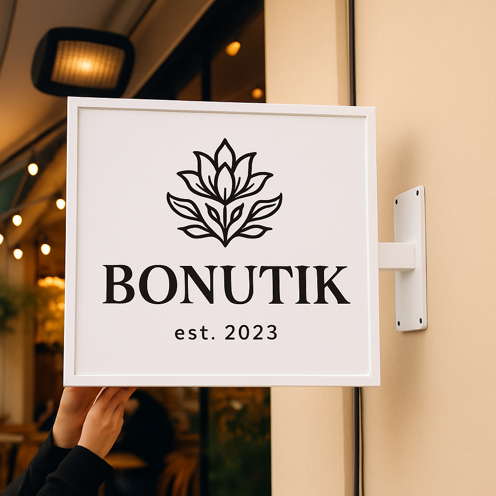 Double-Sided Durable Illuminated Store Sign | Custom Logo Printed - Otimsan Shop