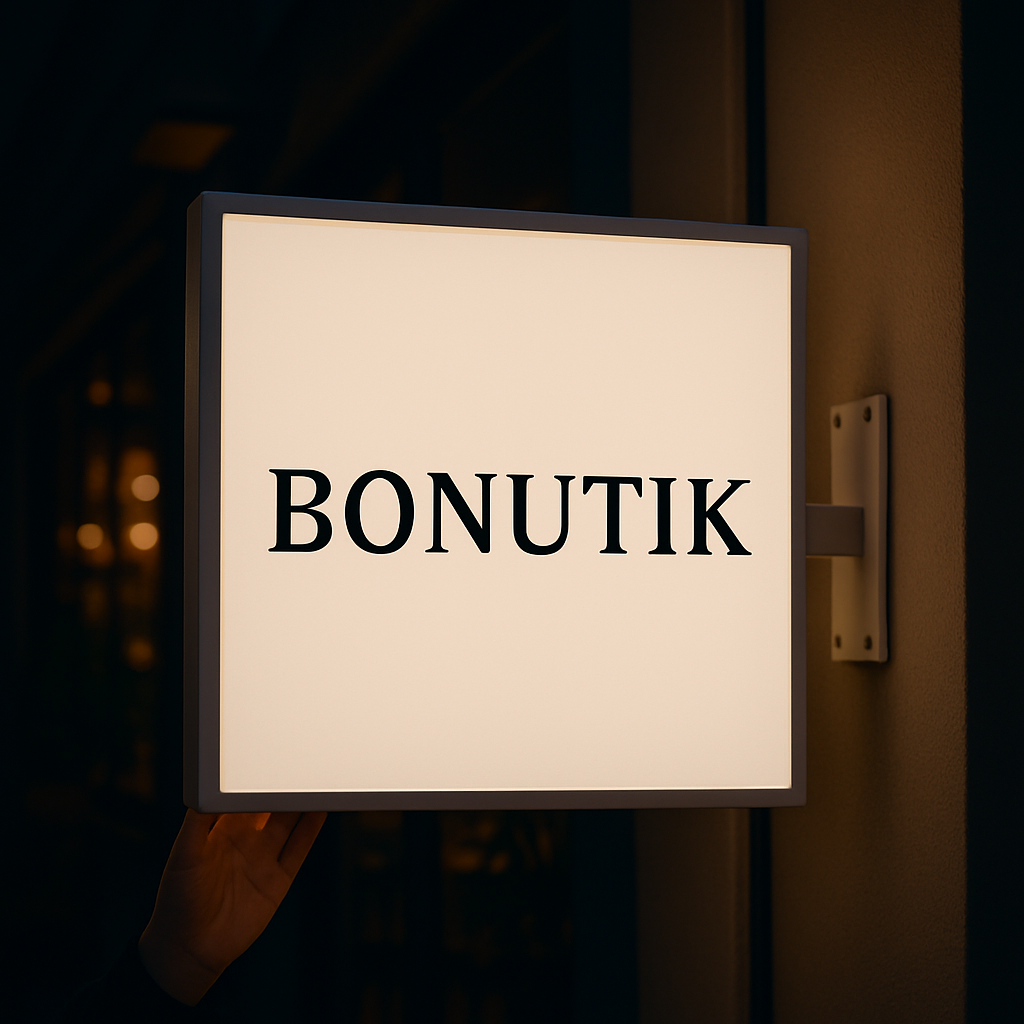 Double-Sided Durable Illuminated Store Sign | Custom Logo Printed - Otimsan Shop