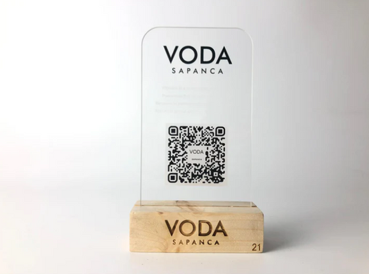 Custom Acrylic Square QR Menu - Otimsan Shop