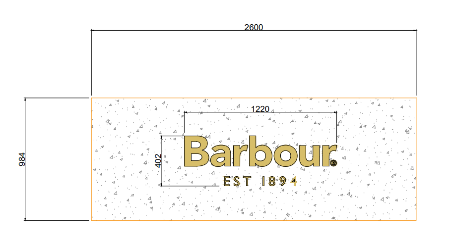 Custom Order – Brass Barbour Signage Text - Otimsan Shop