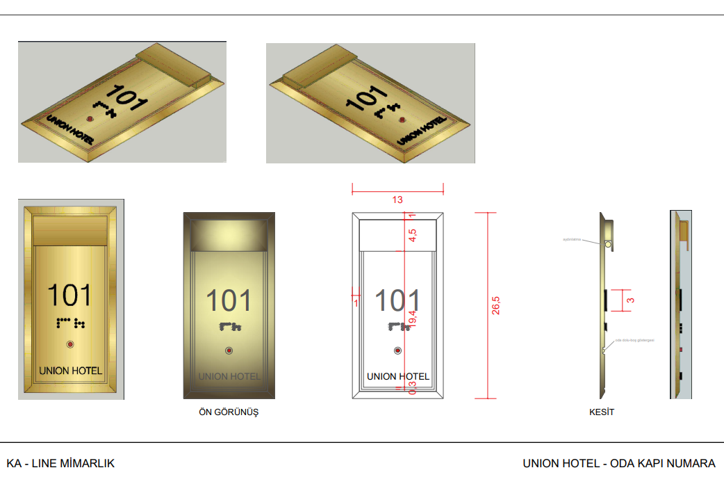 Custom Order – Illuminated Sample Room Number - Otimsan Shop