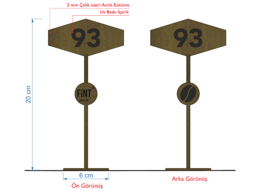 Custom Order Table Number - Otimsan Shop