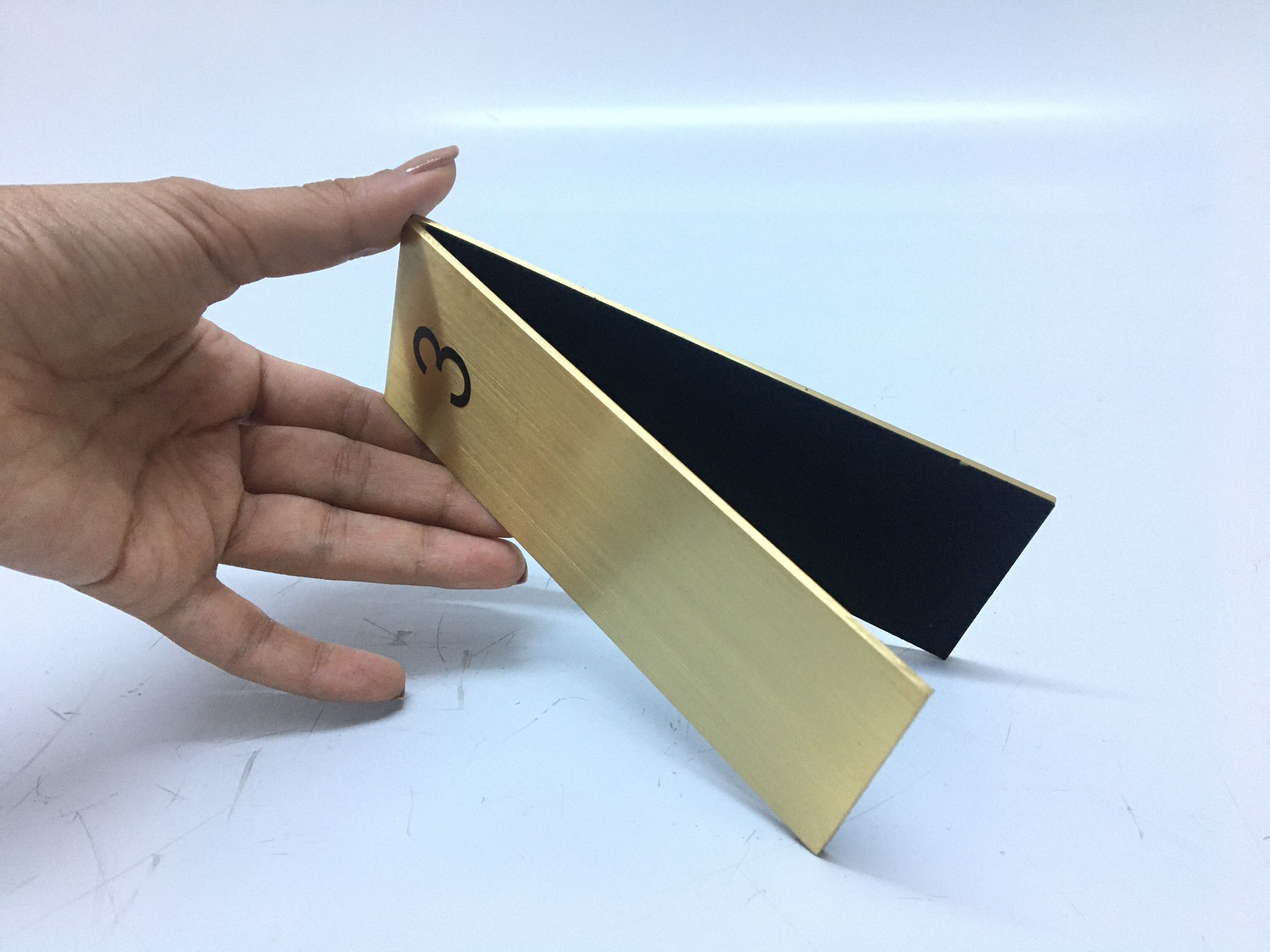 Luxury Metal Table Number Stand | Gold & Chrome Aluminum / Solid Brass Design - Otimsan Shop