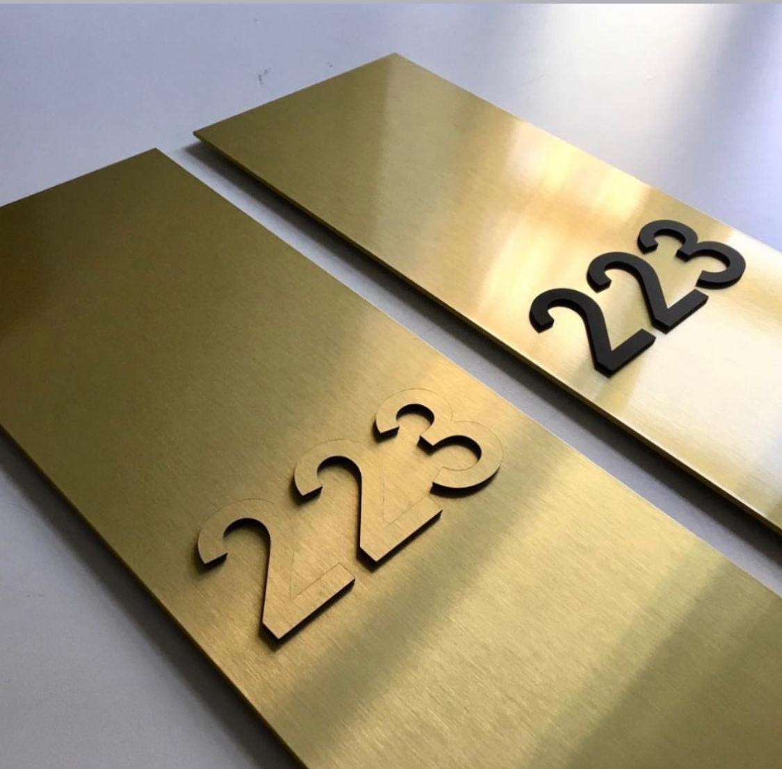 Raised Number Room Sign - Otimsan Shop