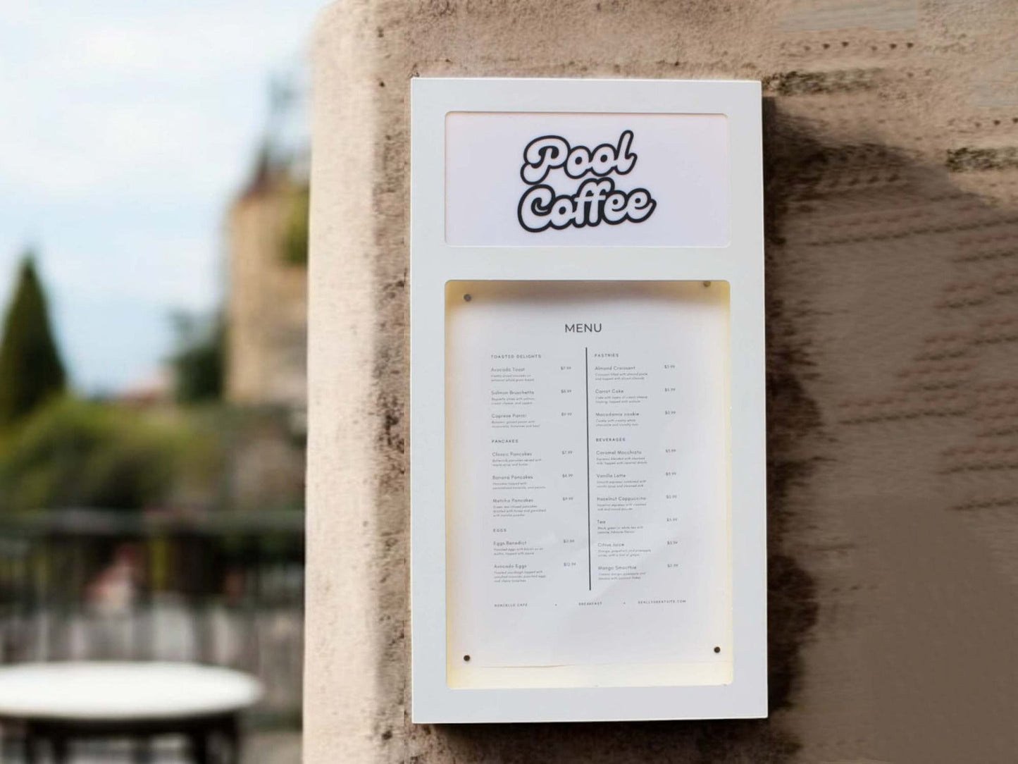 Wall-Mounted Illuminated Menu Board - Otimsan Shop