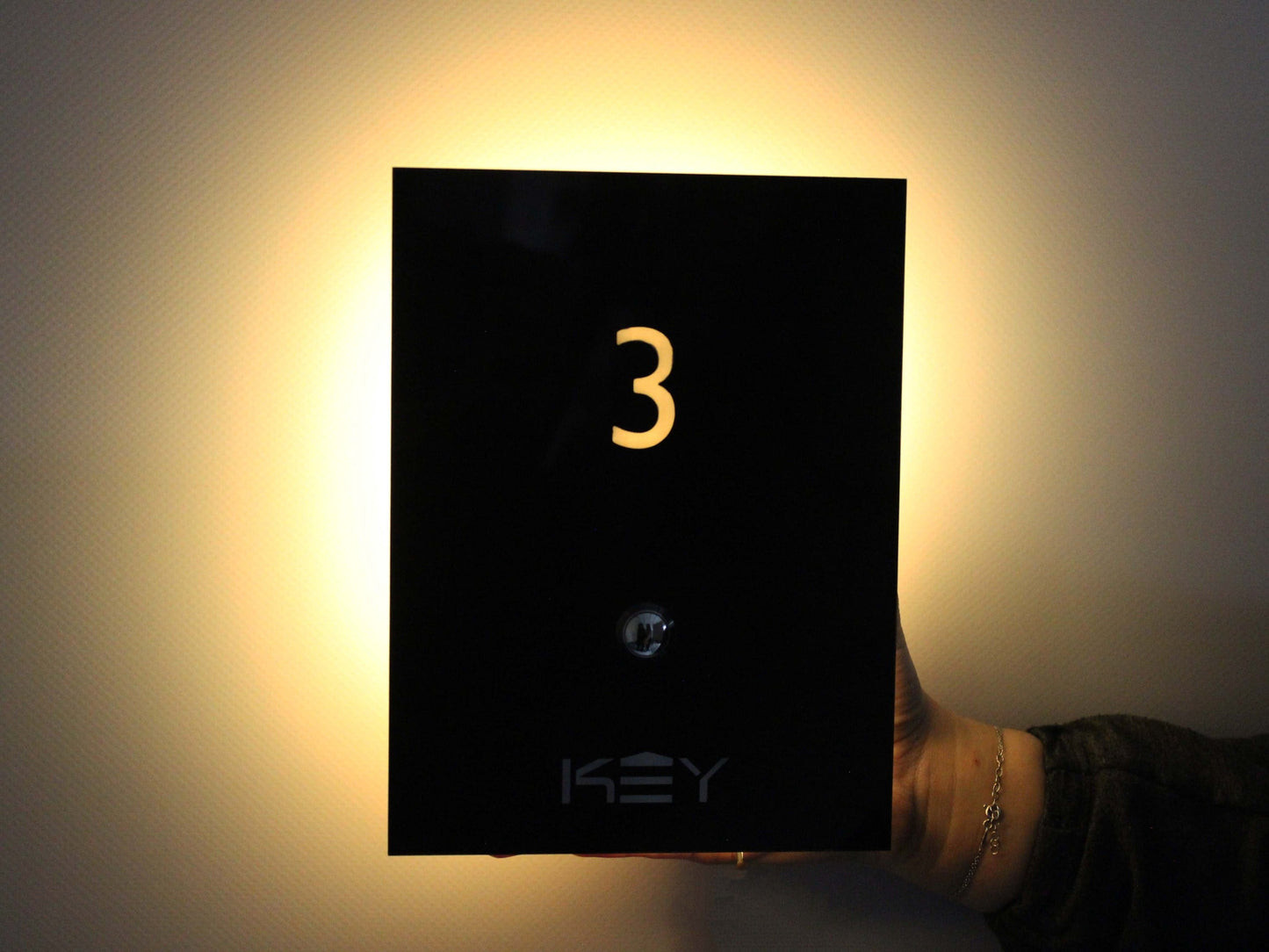 Custom Order Push-Button Room Number Sign - Otimsan Shop