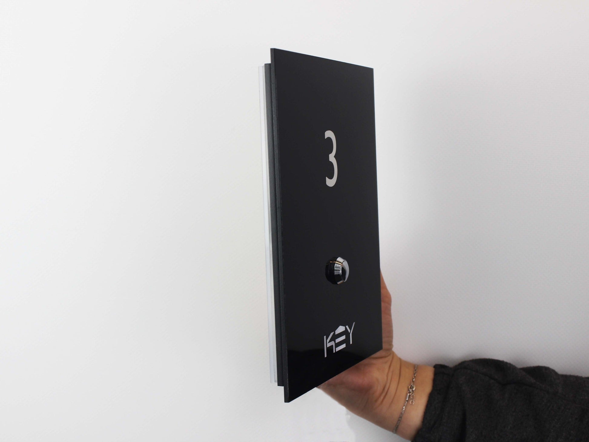 Custom Order Push-Button Room Number Sign - Otimsan Shop