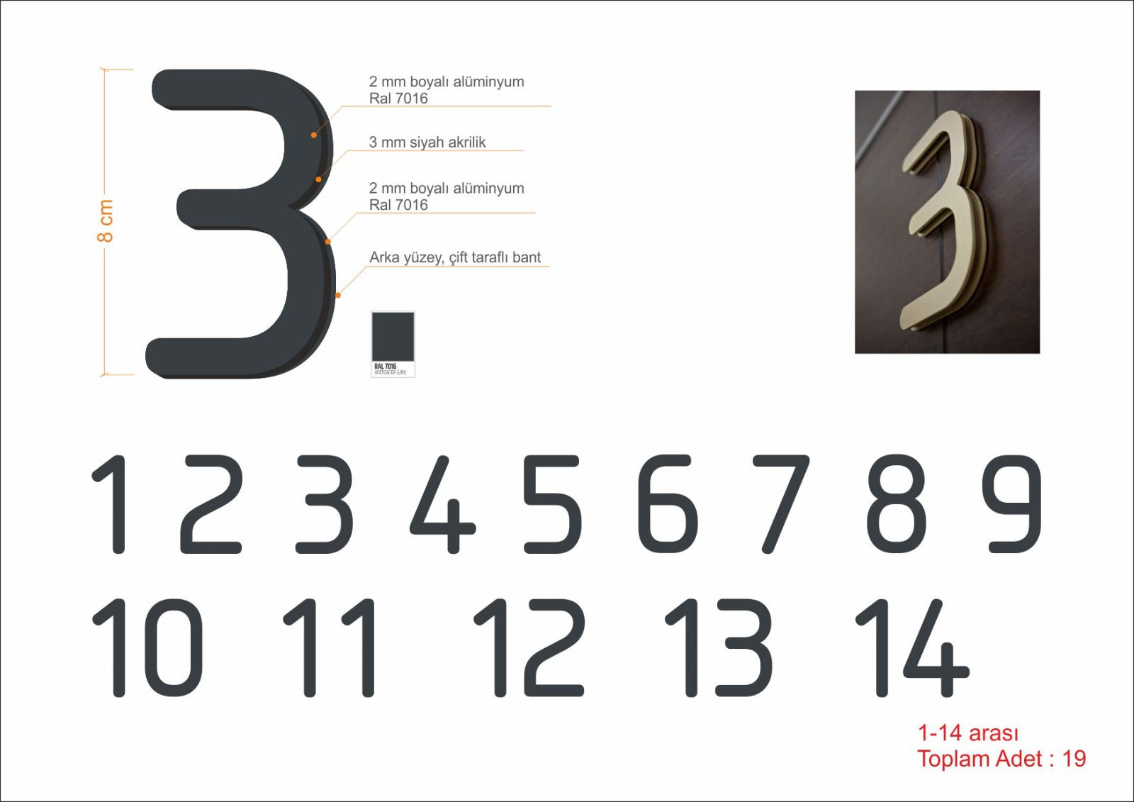 Custom Order – Acrylic Room Number - Otimsan Shop