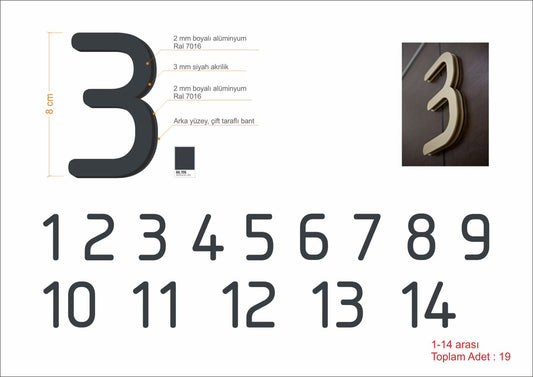 Custom Order – Acrylic Room Number - Otimsan Shop
