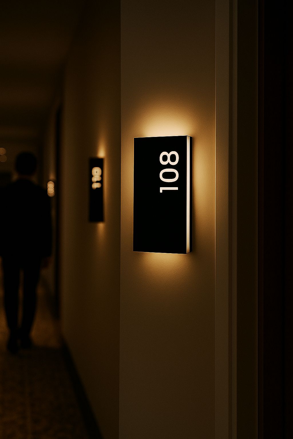 Illuminated Room Number Sign - Otimsan Shop