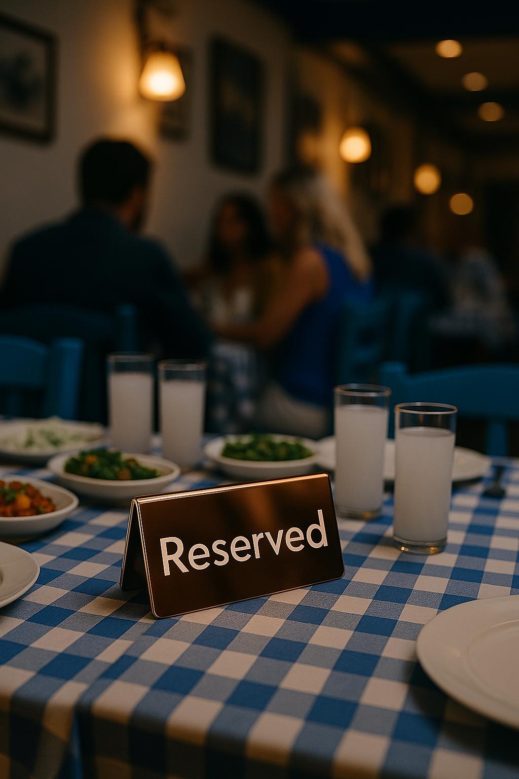 Luxury Stainless Steel Reserved Sign | Reserved Table Sign for Restaurants & Cafés - Otimsan Shop