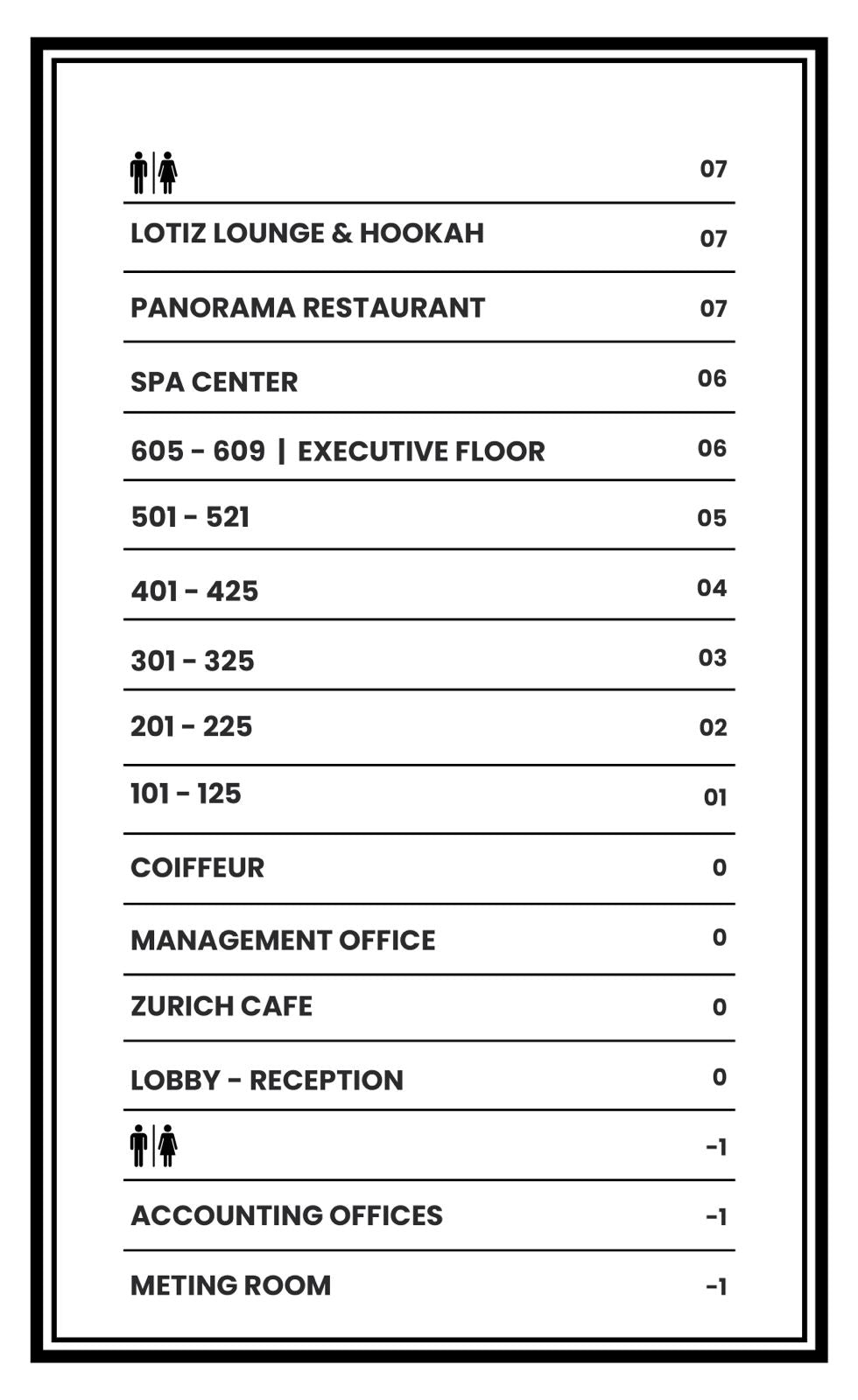 Custom Order Floor Information Sign - Otimsan Shop