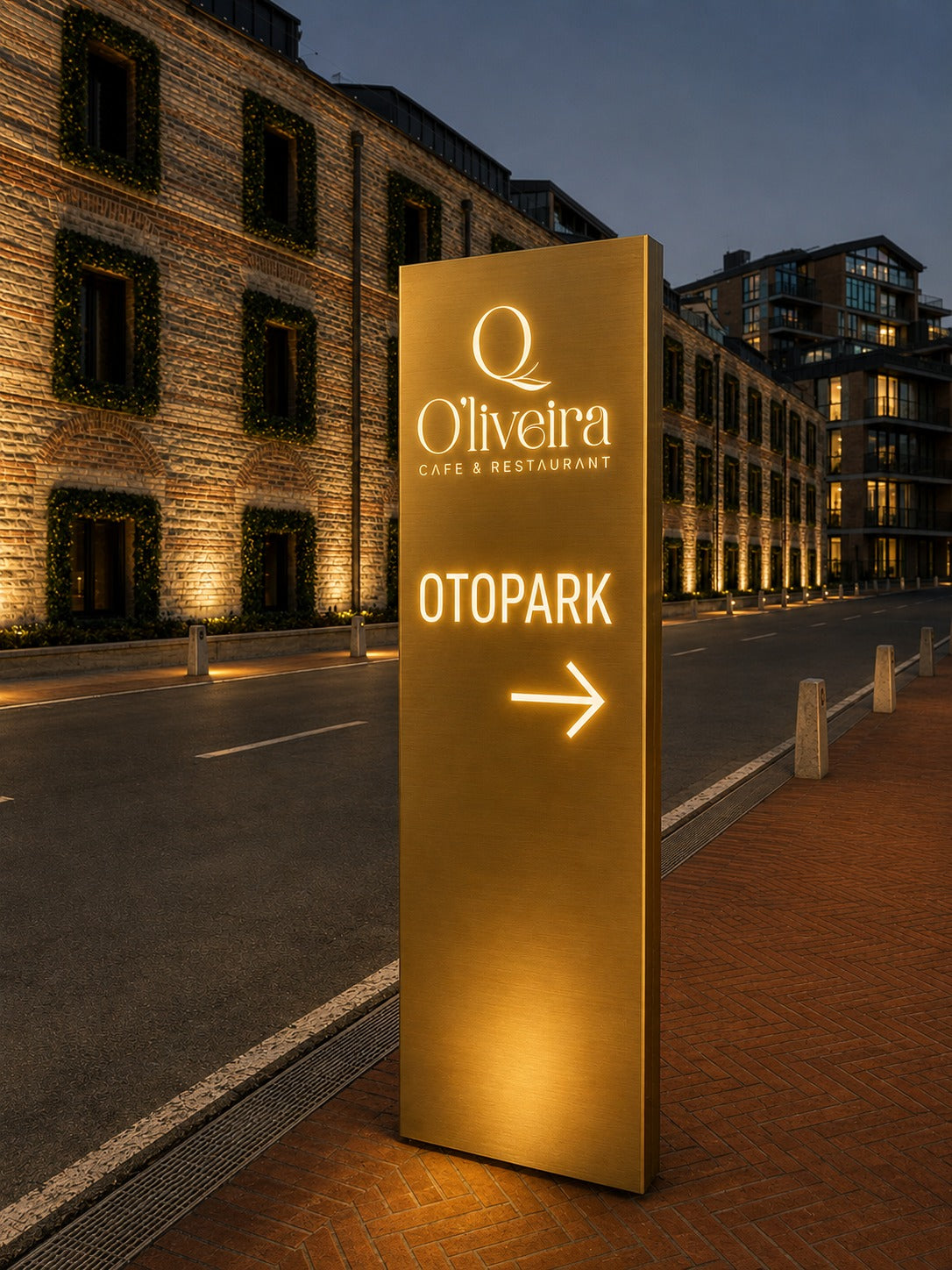 Illuminated Freestanding Parking Sign - Otimsan Shop