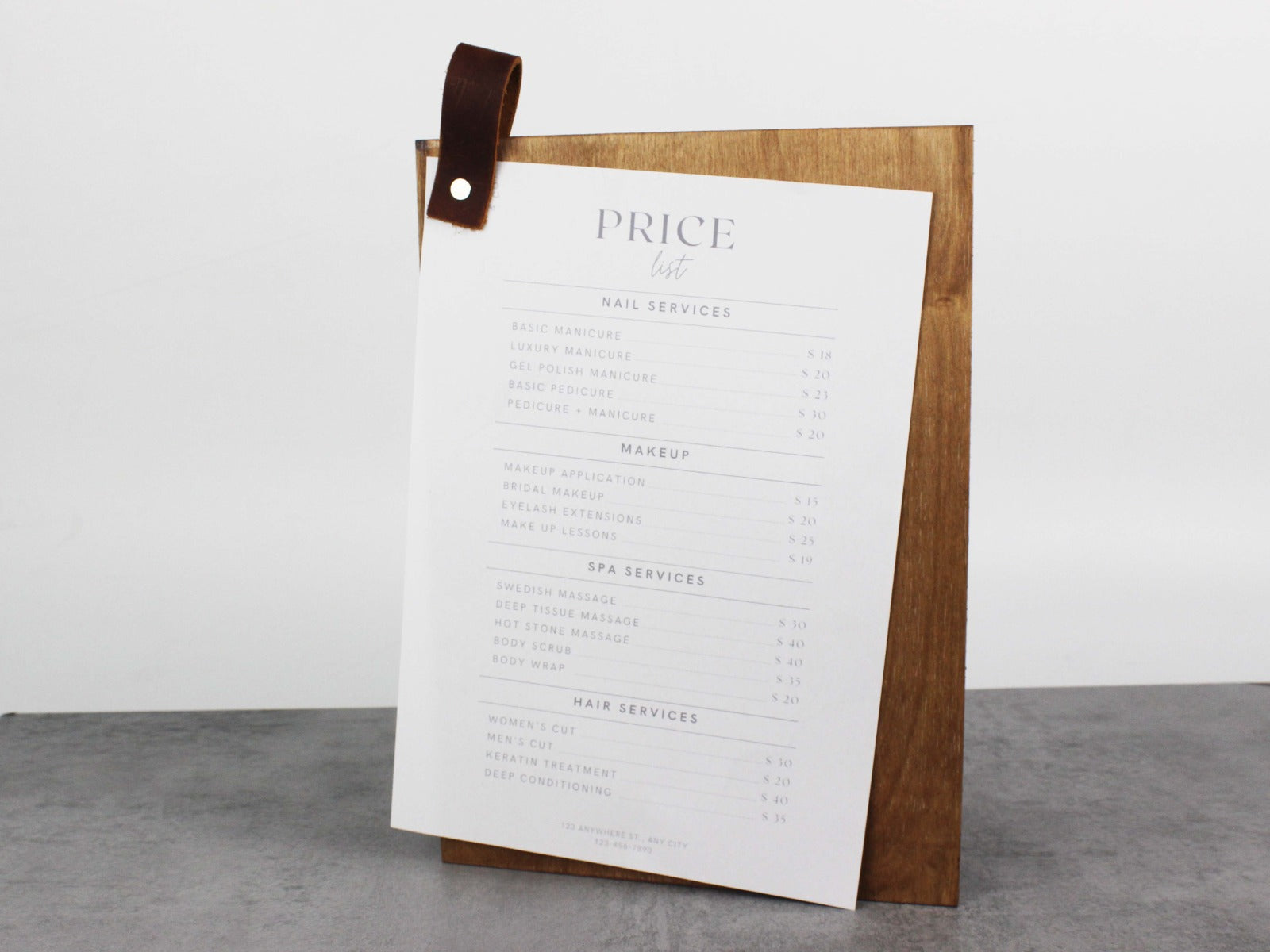 Screw-Mounted Menu Board - Otimsan Shop