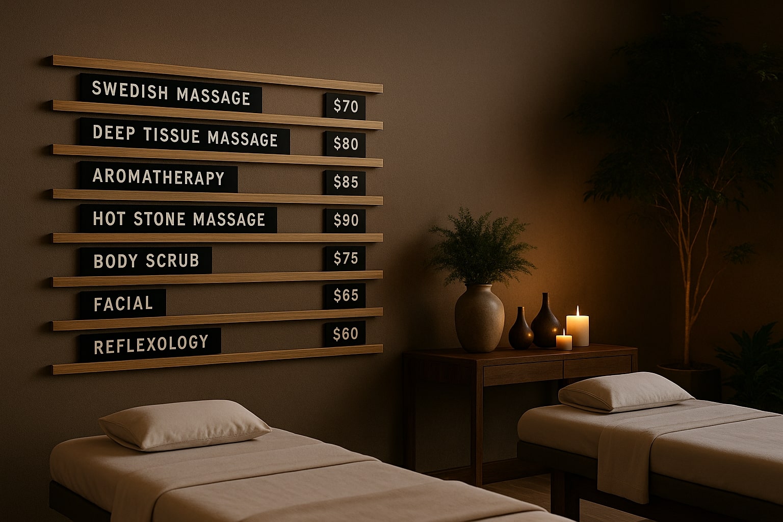 Wooden Slat Changeable Menu Board - Daily Menu Solution for Cafés and Coffee Shops - Otimsan Shop
