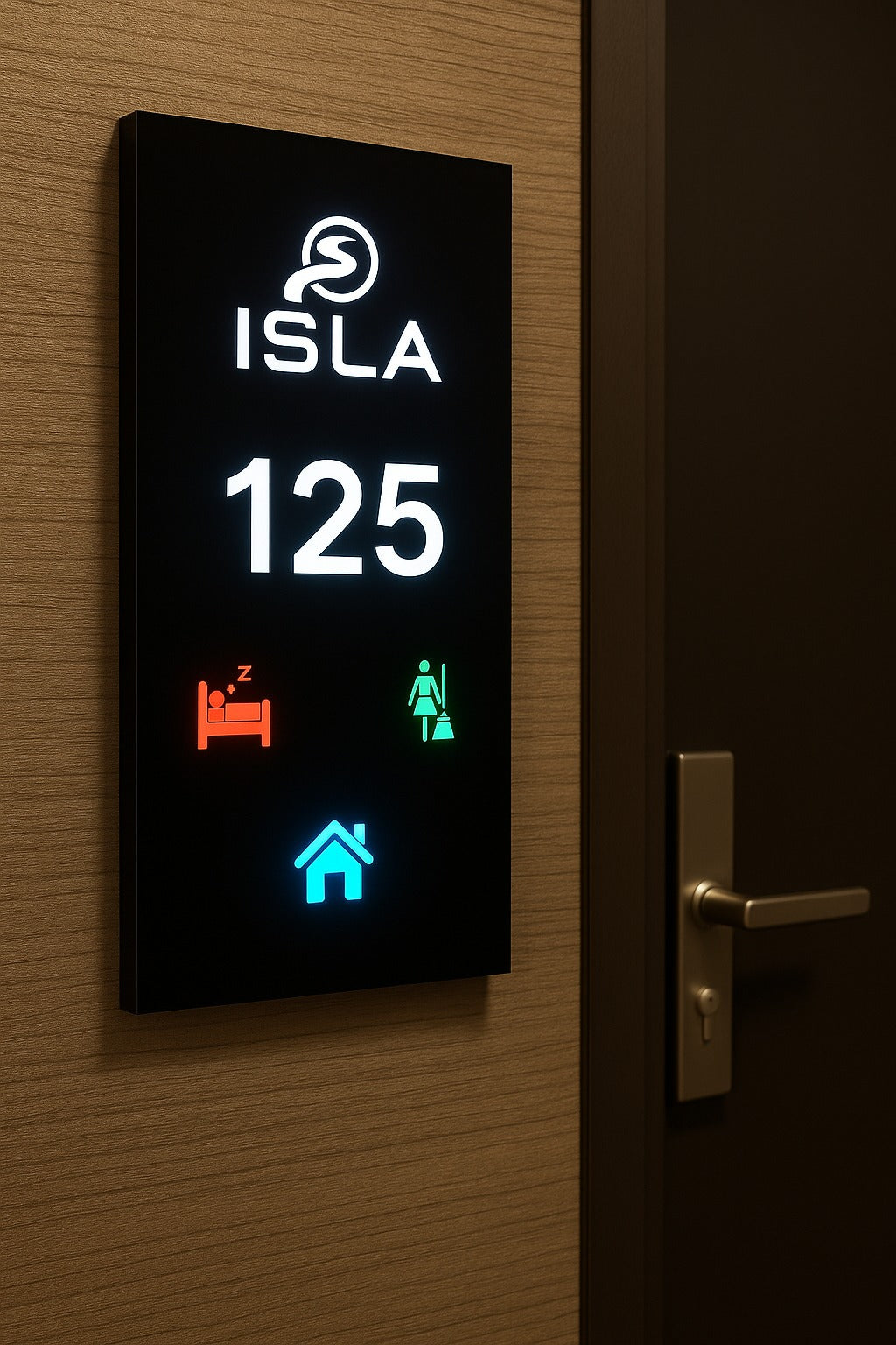 Smart Room Number Panel – LED Illuminated, Do Not Disturb (DND) & Cleaning Indicator - Otimsan Shop
