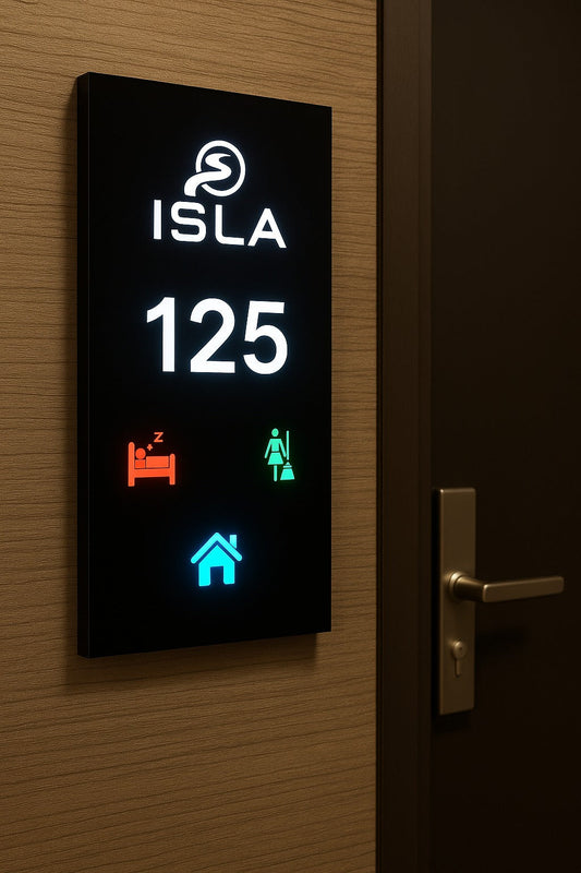 Smart Room Number Panel – LED Illuminated, Do Not Disturb (DND) & Cleaning Indicator - Otimsan Shop