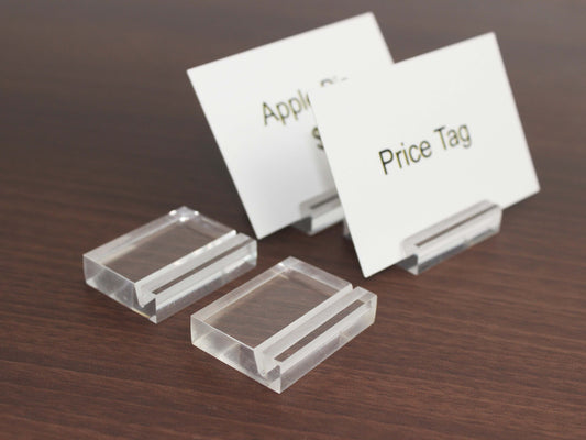 Acrylic Card Holder Stand | Invitation Table Name Sign, Product Display & Price Tag Holder - Otimsan Shop