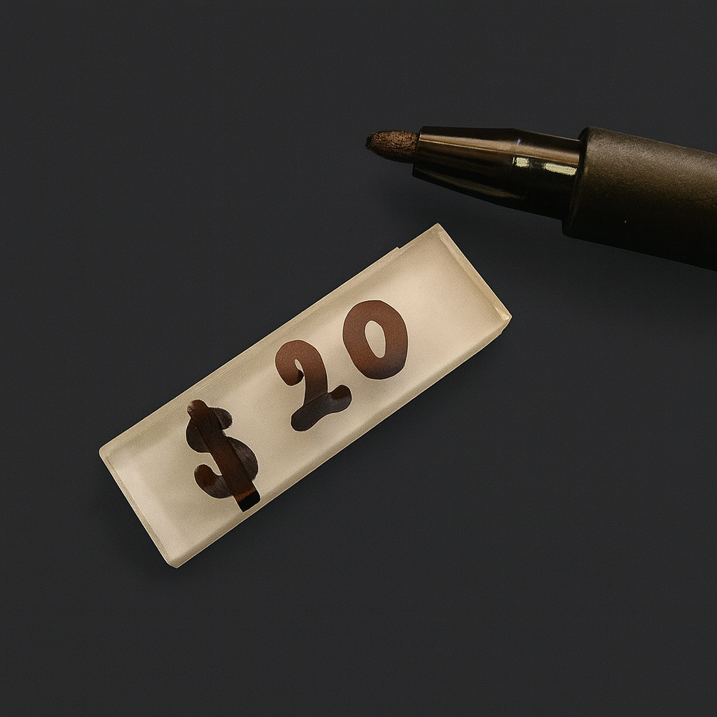 Writable Price Tag | Erasable Mini Label Set (20 Pieces) - Otimsan Shop