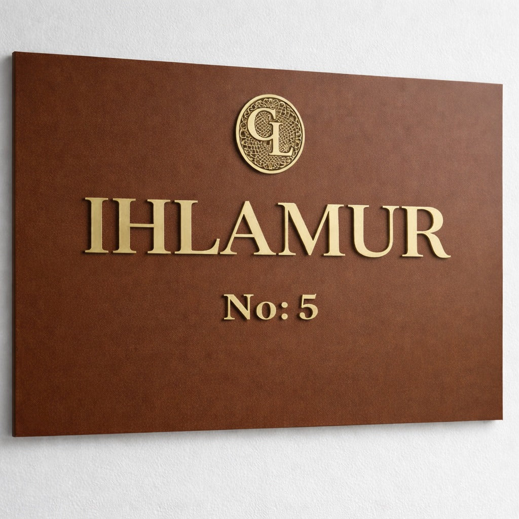 Custom-Made Aluminum Sign | Embossed Letters & UV Print Villa, Apartment & Building Name Signage - Otimsan Shop