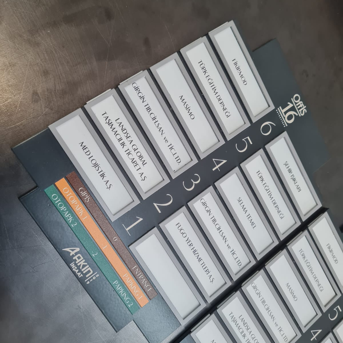 Modular Elevator Floor Information Panel – Removable Nameplate System - Otimsan Shop
