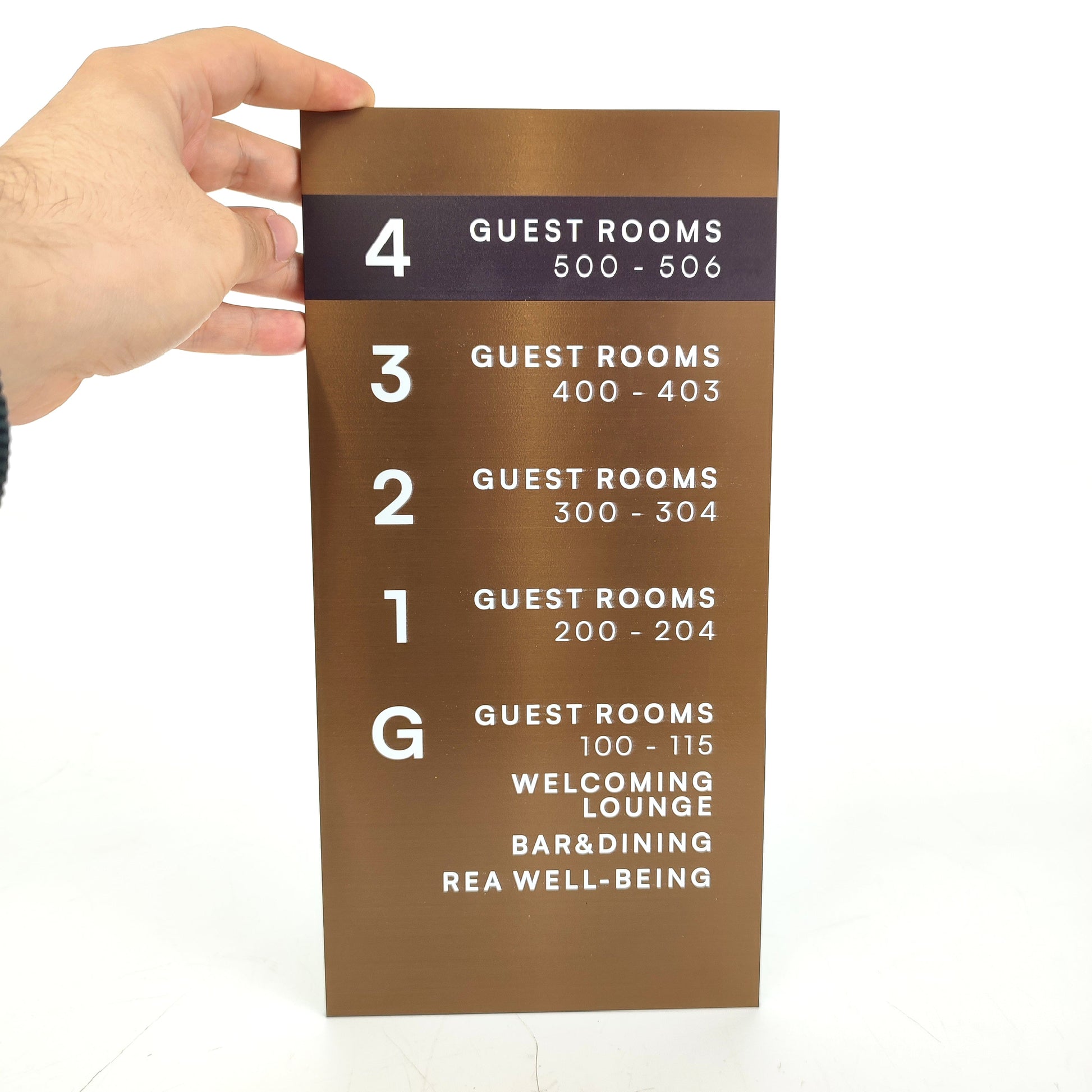 Elevator Information Sign | Metal Floor Directory & Building Wayfinding Sign - Otimsan Shop