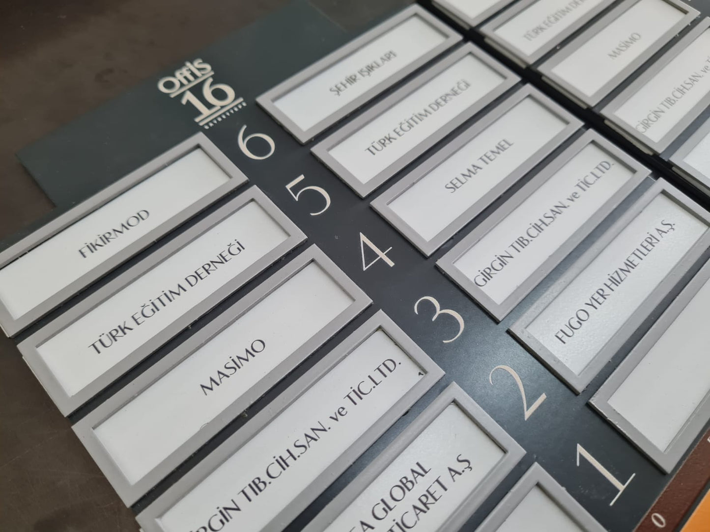 Modular Elevator Floor Information Panel – Removable Nameplate System - Otimsan Shop