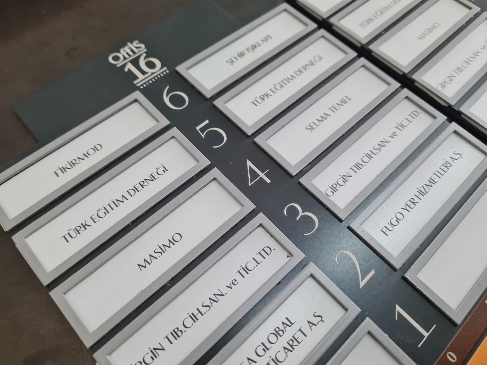 Modular Elevator Floor Information Panel – Removable Nameplate System - Otimsan Shop