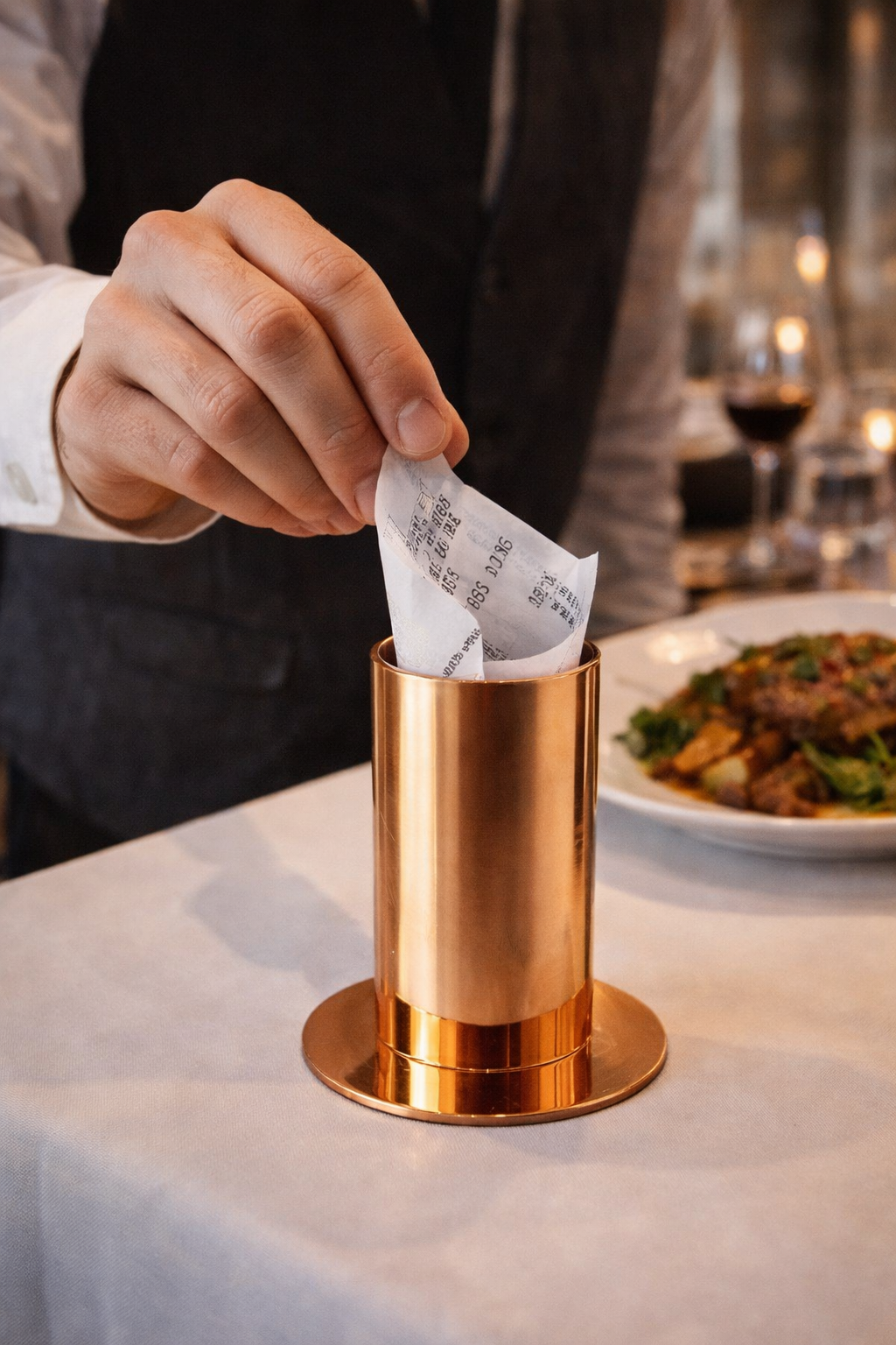 Copper Table Bill Holder – Receipt Stand for Restaurants, Cafés, Pubs & Bars - Otimsan Shop