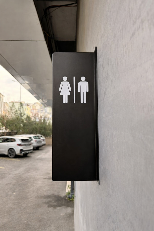 Male & Female WC Sign | Wall-Mounted Sign for Cafés and Restaurants - Otimsan Shop
