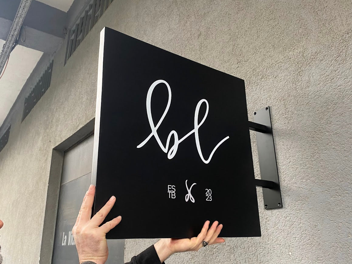 Double-Sided Durable Store Sign | Square, Printed Brand Logo - Otimsan Shop