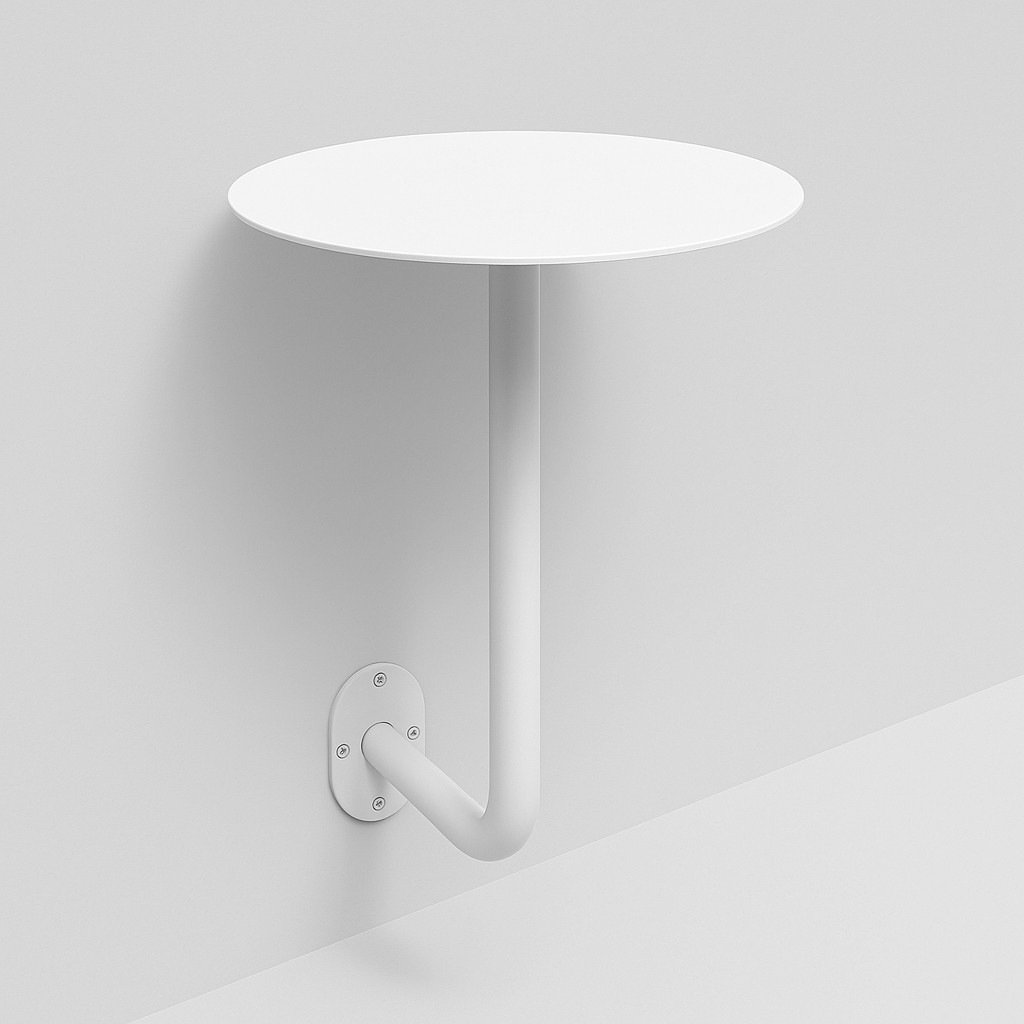 Wall-Mounted Café Bistro Table | L-Shaped Easy Installation Metal Frame - Otimsan Shop