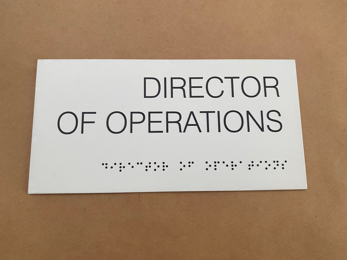 Braille Door Nameplate | Room Sign for Hotels and Offices - Otimsan Shop