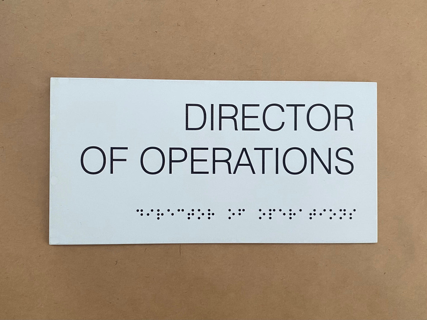 Braille Door Nameplate | Room Sign for Hotels and Offices - Otimsan Shop