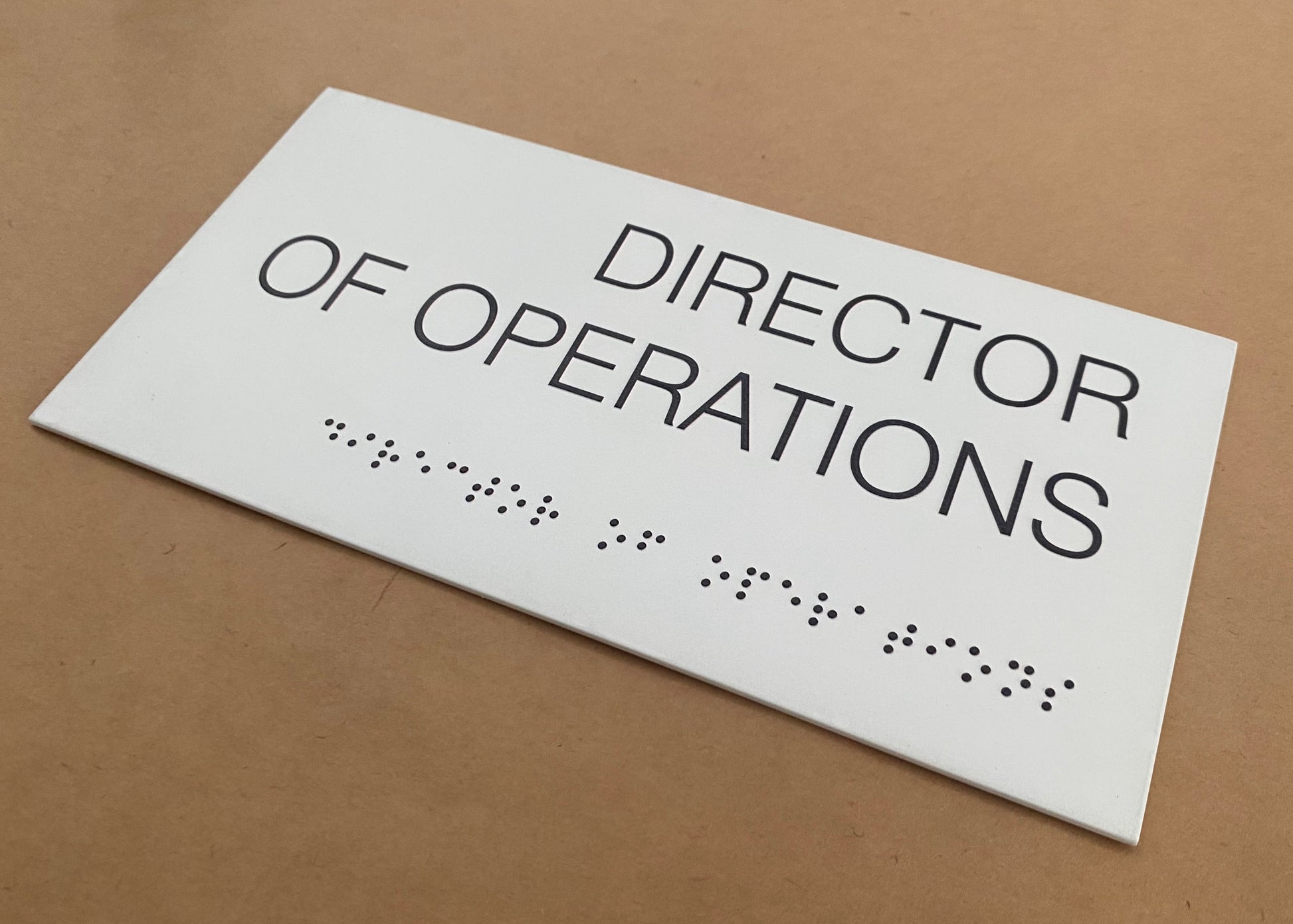 Braille Door Nameplate | Room Sign for Hotels and Offices - Otimsan Shop