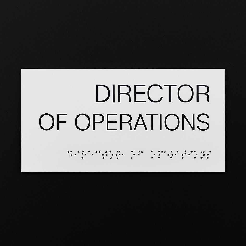 Braille Door Nameplate | Room Sign for Hotels and Offices - Otimsan Shop