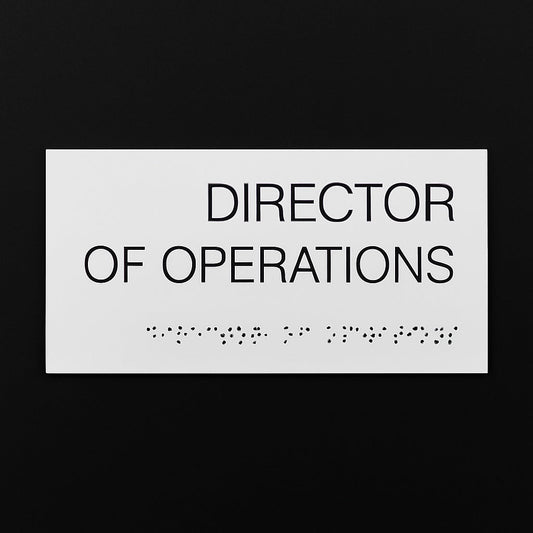 Braille Door Nameplate | Room Sign for Hotels and Offices - Otimsan Shop